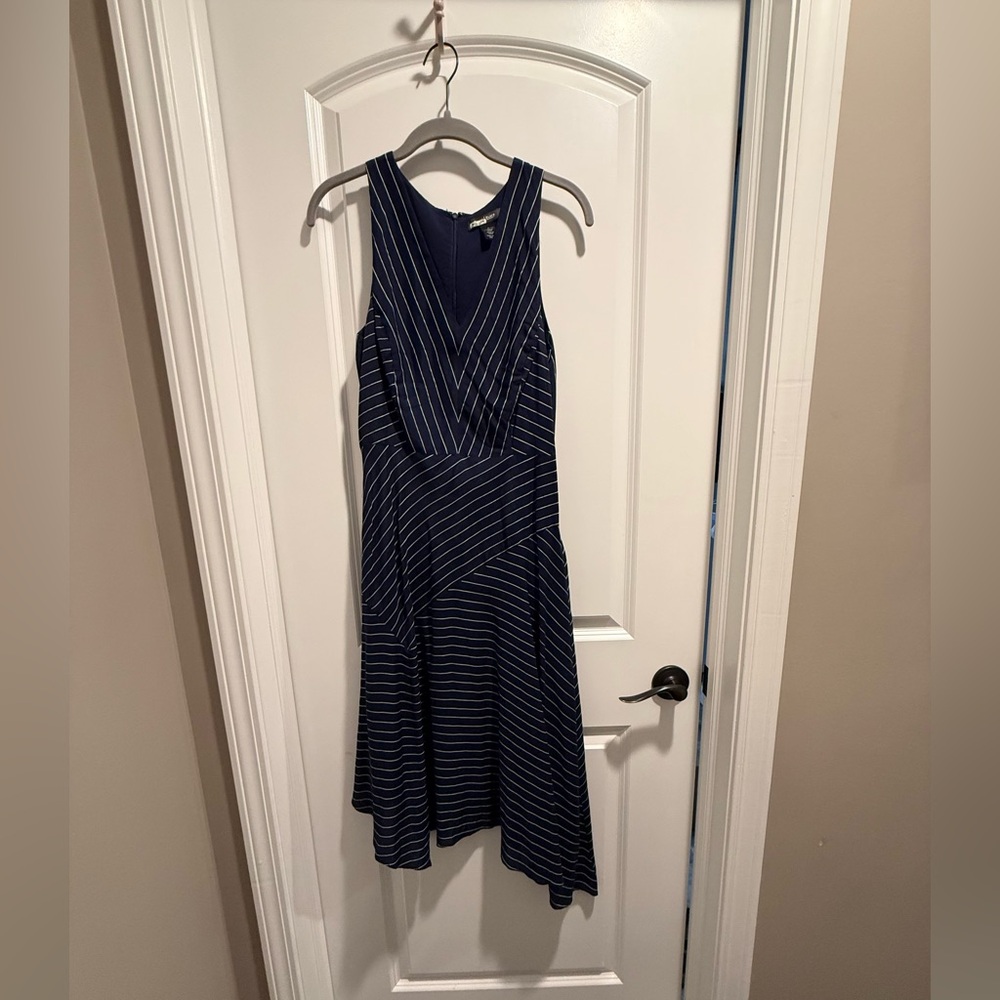 White House Black Market Navy Asymmetrical Dress